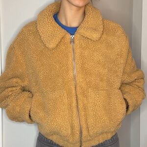 Urban Outfitters Camel Teddy Jacket